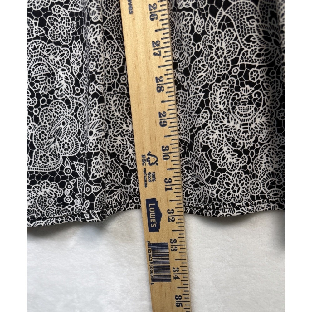 BCBGMaxazria Womens Halter Spring/Summer Dress Stretch Floral Black/White Size L - Picture 14 of 16